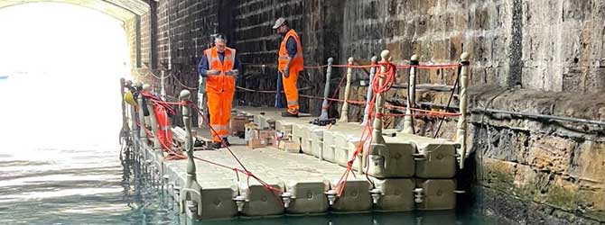 floating platform for work on water